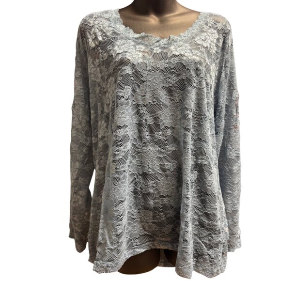 A Rare Bird blue lace mesh L/XL - Picture 1 of 3